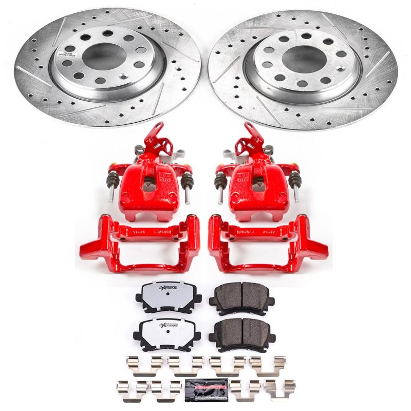 PSB Z26 Street Kit w/Cals - Power Stop 2009 Audi A3 Rear Z26 Street Warrior Brake Kit w/Calipers