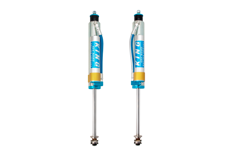 KIN 2.5 Shocks - King Shocks 07-18 Jeep Wrangler JK Front 2.5 Dia Piggy Hose Res Shock 6in Lift (Pair)