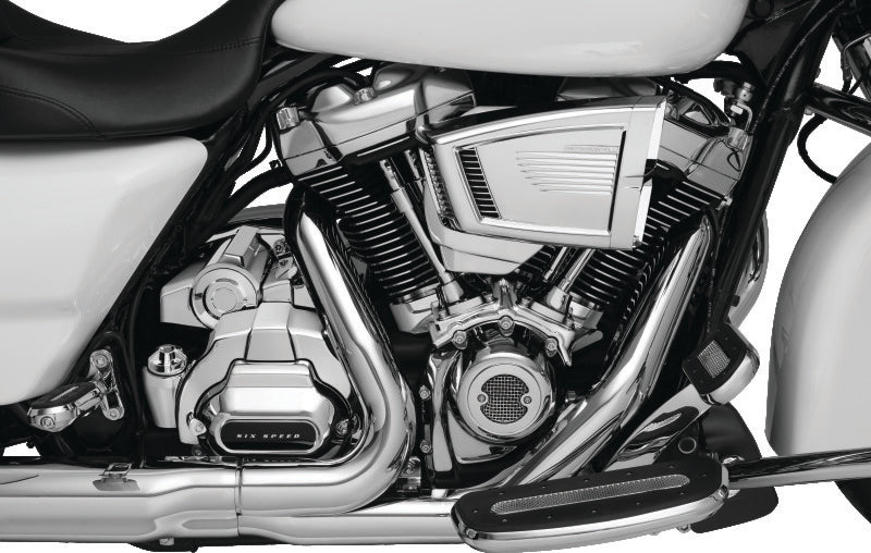 KUR Air Cleaner Covers B - Kuryakyn Servo Cover Milwaukee-8 With Kuryakyn Air Cleaners Black