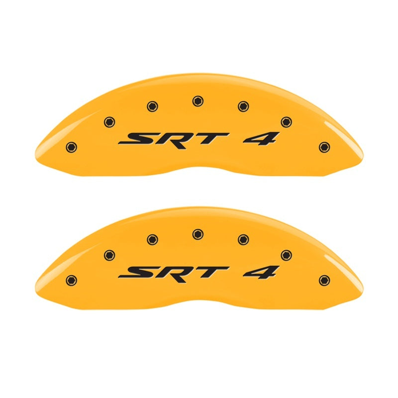 MGP Caliper Covers 2 Logo - MGP Front set 2 Caliper Covers Engraved Front SRT4 Yellow finish black ch