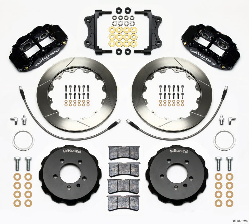 WIL Superlite Brake Kit - Wilwood Narrow Superlite 6R Front Hat Kit 12.88in 06-12 Volkswagen GTI w/ Lines
