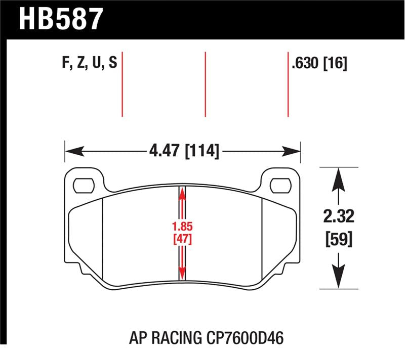 HAWK DTC-70 Brake Pad Sets - Hawk AP Racing CP7600 DTC-70 Race Brake Pads