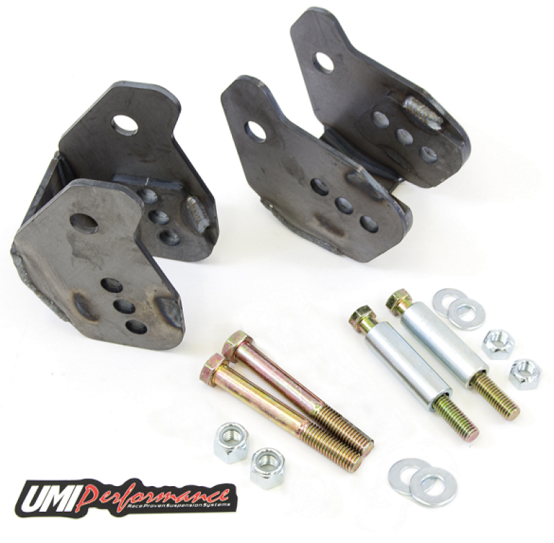 UMI Lower Control Arms - UMI Performance 64-72 GM A-Body Rear Lower Control Arm Relocation Brackets- Weld In