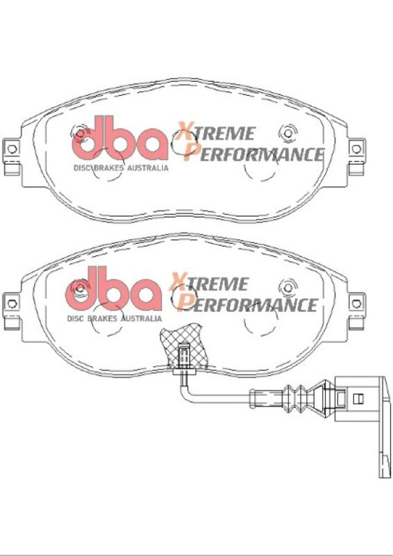 DBA XP Performance Brake Pads - DBA 13-21 Volkswagen Golf R (MK7) XP Performance Front Brake Pads