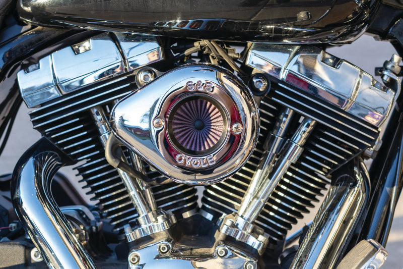 SSC Air Stinger Kits - S&S Cycle 08-16 Touring/16-17 Softail Models Stealth Air Stinger Kit w/ Chrome Teardrop