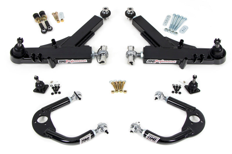 UMI Control Arm Kits - UMI Performance 93-02 GM F-Body Front A-Arm Kit Road Race Boxed Lower + Adj Upper