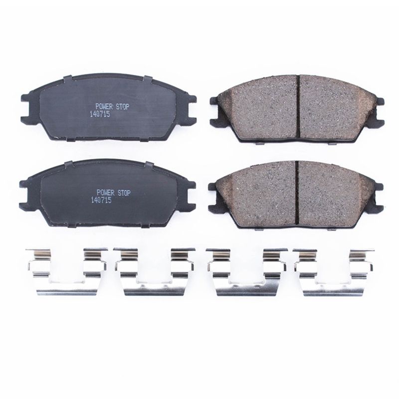 PSB Z17 Evolution Brake Pads - Power Stop 95-05 Hyundai Accent Front Z17 Evolution Ceramic Brake Pads w/Hardware