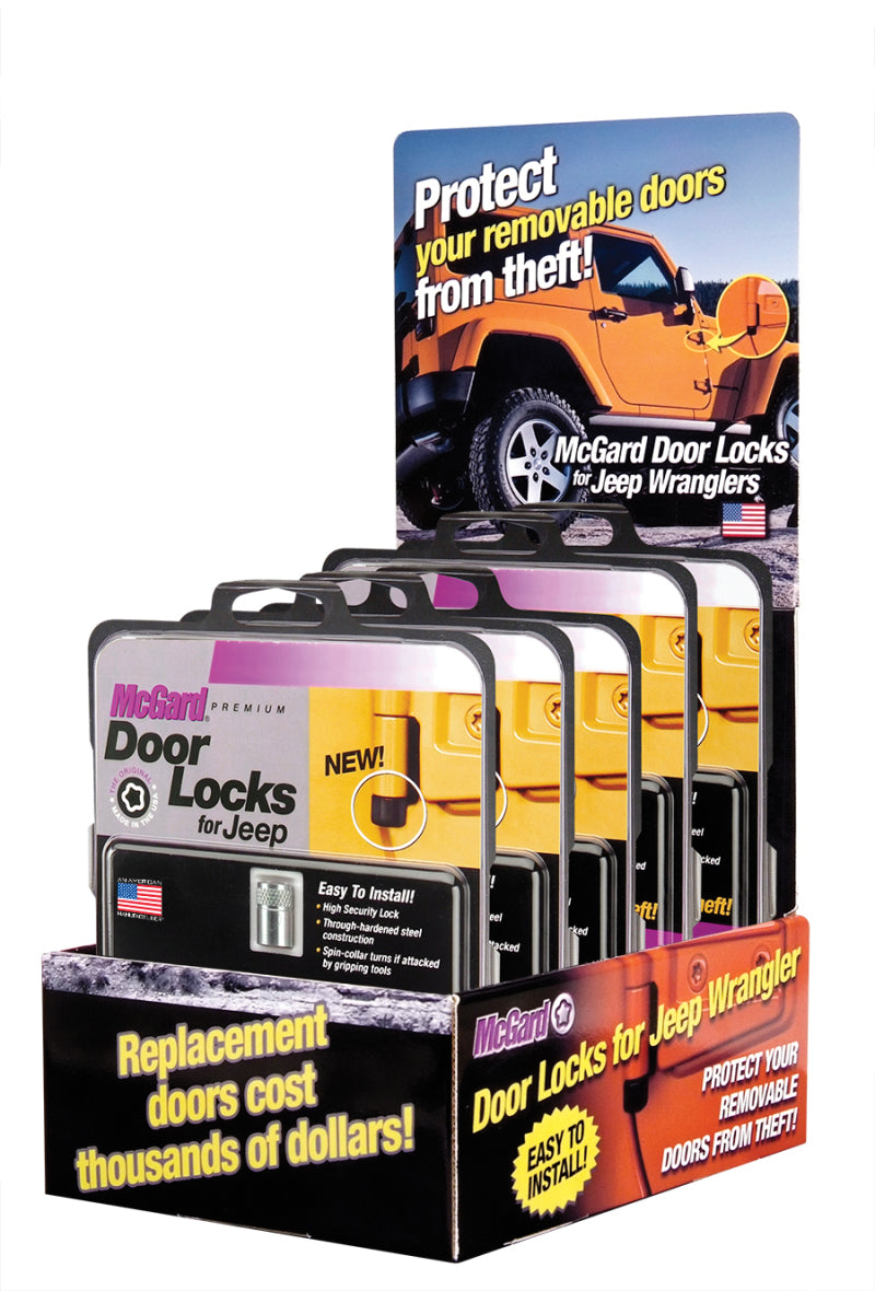 MCG Jeep Door Locks - McGard Jeep Door Lock Counter Display - Incl. (3) Sets of 76060 / (2) Sets of 76057 / (1) Display