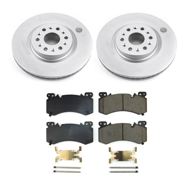 PSB Z17 Evolution Coated Kit - Power Stop 2022 Cadillac XT6 Front Z17 Coated Brake Kit