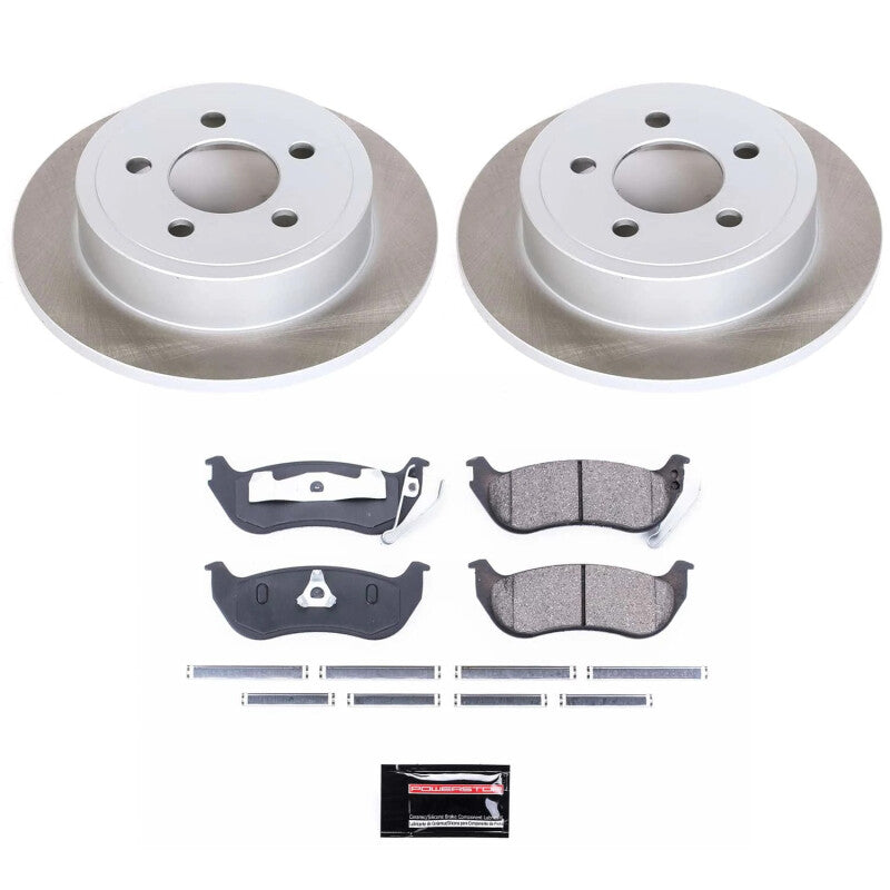 PSB Semi-Coated Rotor Kits - Power Stop 03-06 Jeep Wrangler Rear Semi-Coated Rotor Kit