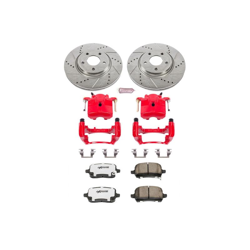 PSB Z26 Street Kit w/Cals - Power Stop 04-08 Chevrolet Malibu Front Z26 Street Warrior Brake Kit w/Calipers