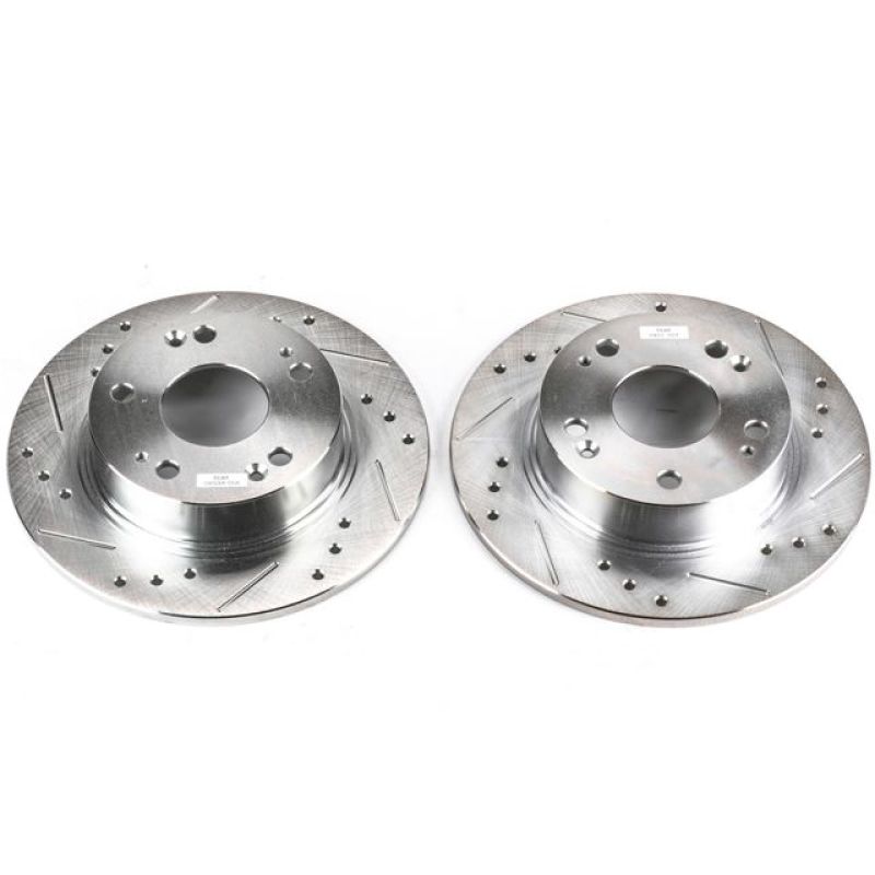 PSB Evolution Drill/Slot Rotor - Power Stop 04-08 Acura TSX Rear Evolution Drilled & Slotted Rotors - Pair