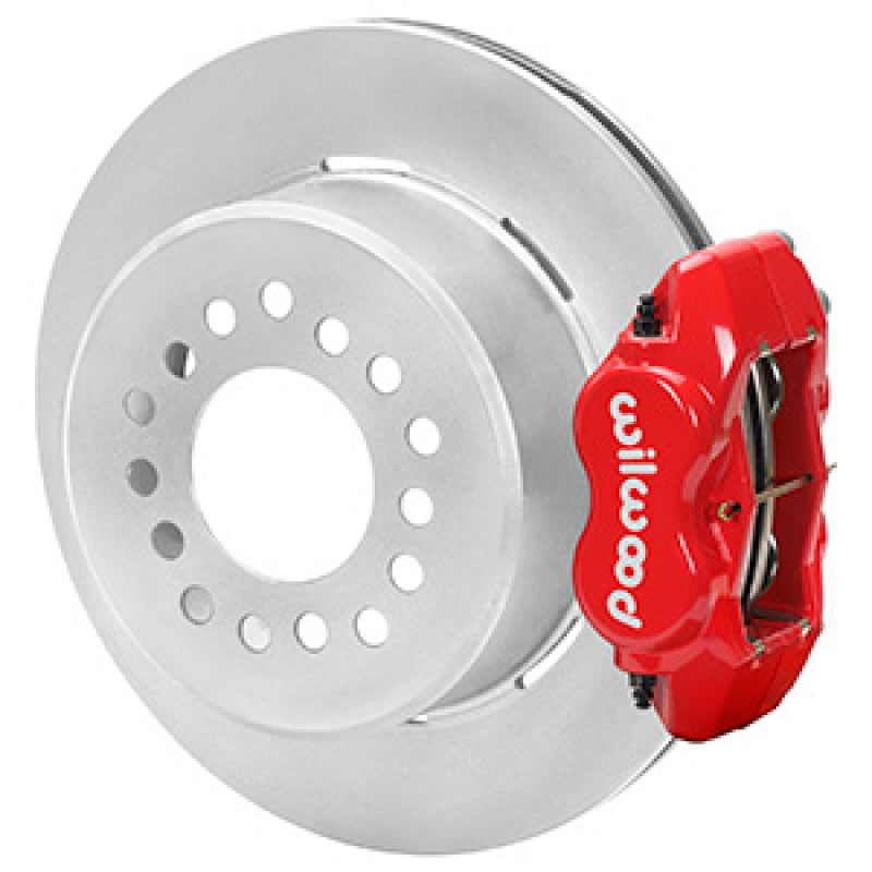WIL Dynalite Brake Kit - Wilwood Chevrolet 7-5/8in Rear Axle Dynalite Disc Brake Kit 12.19in Rotor -Red Caliper