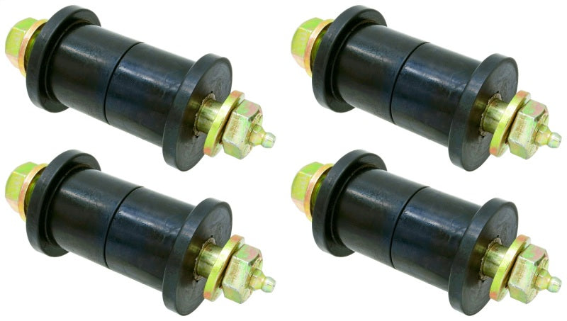 ROK Leafspring Components - RockJock YJ Leaf Spring Main Eye Bushing Kit w/ Urethane Bushings Greasable Hardware Set of 4