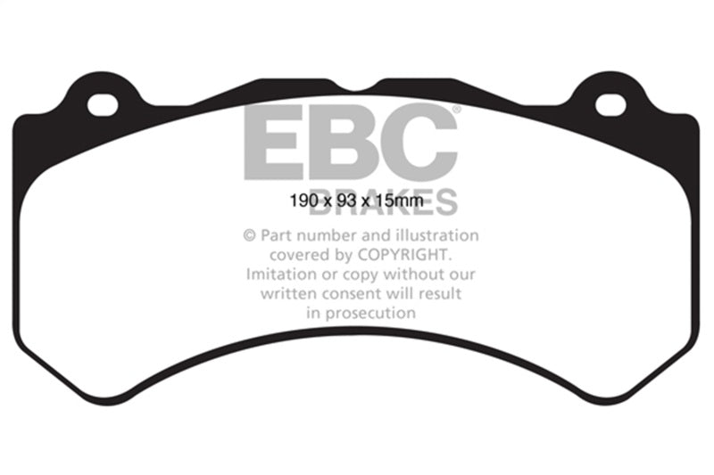 EBC Redstuff Brake Pad Sets - EBC 16+ Cadillac ATS-V 3.6 Twin Turbo Redstuff Front Brake Pads