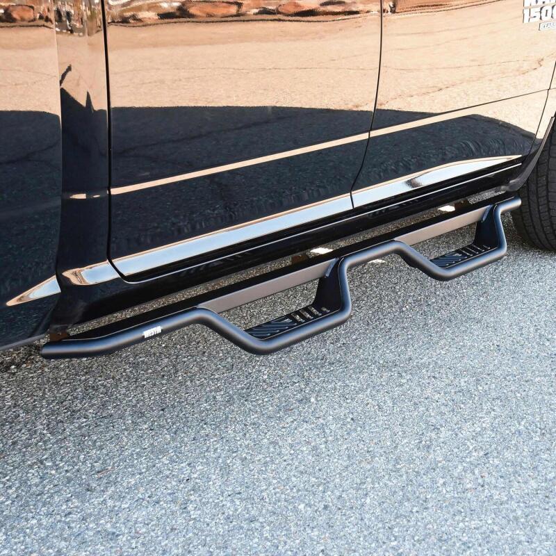 WES Nerf Bars - Outlaw - Westin 19-23 RAM 1500 Classic Crew Cab Outlaw Drop Nerf Step Bars - Textured Black