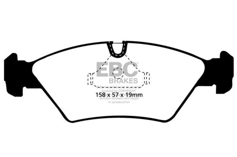 EBC Yellowstuff Brake Pad Sets - EBC 87-91 BMW M3 2.3 (E30) Yellowstuff Front Brake Pads