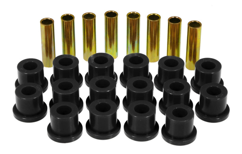 PRO Spring/Shackle Bush- Blk - Prothane 68-72 Ford F100/150 2wd Rear Spring & Shackle Bushings - Black