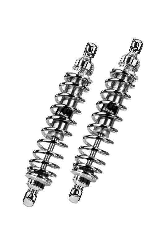 BIT WMB0 Twinshocks - Bitubo WMB0 Twinshocks Adjustable: Spring Preload, Length 356mm, Chrome Edition