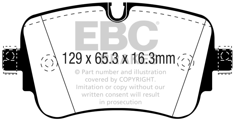 EBC Yellowstuff Brake Pad Sets - EBC 16-18 Audi Q7 Yellowstuff Rear Brake Pads