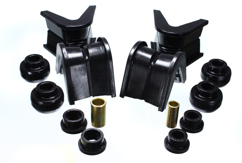 ES C-Bushings - Black - Energy Suspension 76-77 Ford Bronco/66-72 F-100/F-150 Black 7 Deg Offset Complete 14Pc C-Bushing Set