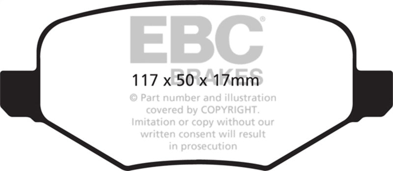 EBC Greenstuff Brake Pad Sets - EBC 11+ Ford Explorer 2.0 Turbo 2WD Greenstuff Rear Brake Pads