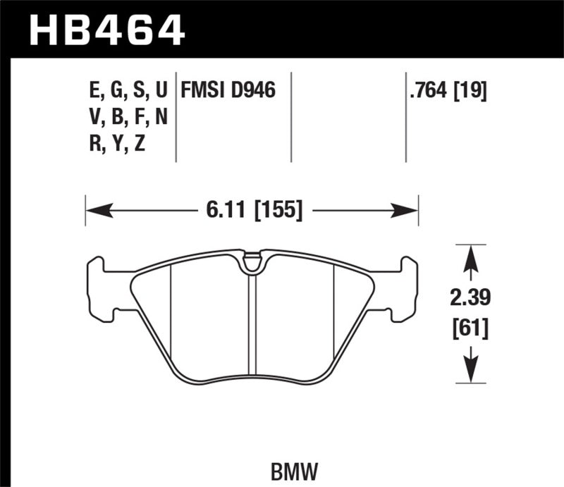 HAWK HT-10 Brake Pad Sets - Hawk BMW 330Ci/330i/330Xi/M3/X3/Z4 HT-10 Front Race Pads