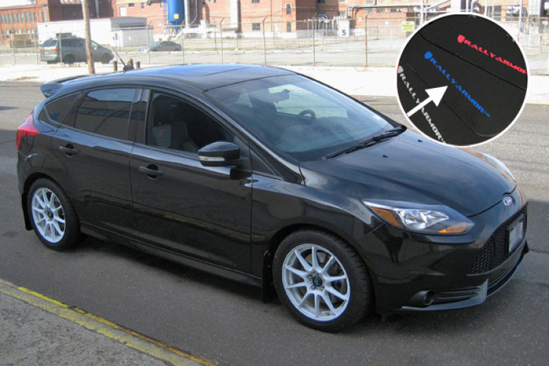 RAL UR Blk Flap/Blue Logo - Rally Armor 12-19 Ford Focus ST / 16-19 RS Black Mud Flap w/Blue Logo