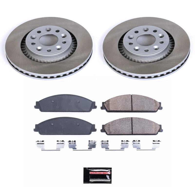 PSB Semi-Coated Rotor Kits - Power Stop 08-09 Mercury Sable Front Semi-Coated Rotor Kit