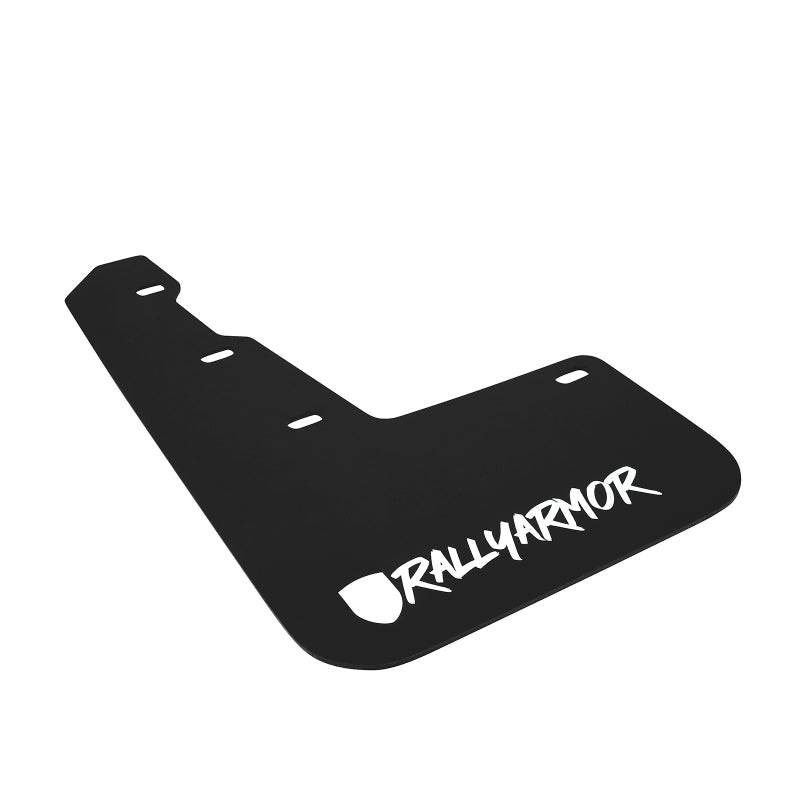 RAL UR Blk Flap/Wht Logo - Rally Armor 15-21 Subaru WRX/STI Black Mud Flap White Altered Font Logo