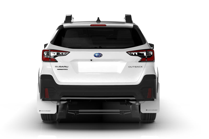 RAL UR Red Flap/Wht Logo - Rally Armor 20-25 Subaru Outback Red UR Mud Flap w/White Logo