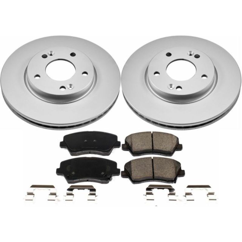 PSB Z17 Evolution Coated Kit - Power Stop 16-17 Hyundai Veloster Front Z17 Evolution Geomet Coated Brake Kit