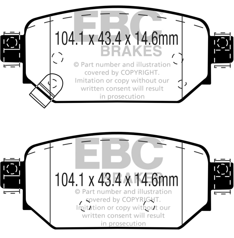 EBC Greenstuff Brake Pad Sets - EBC 2017+ Mazda 3 2.0L Greenstuff Rear Brake Pads