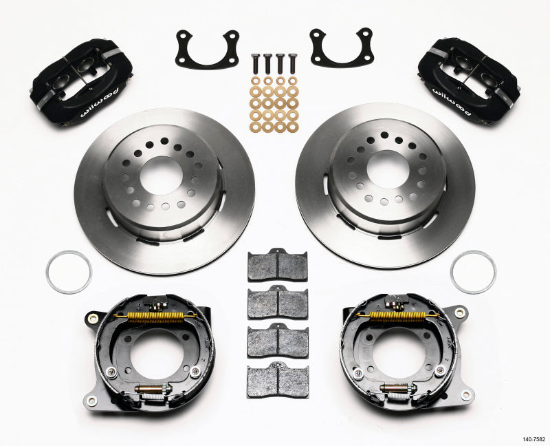 WIL Dynalite Brake Kit - Wilwood Forged Dynalite P/S Park Brake Kit New Big Ford 2.36in Offset