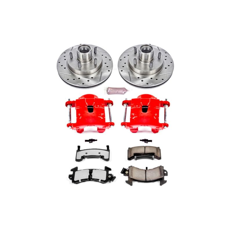 PSB Z36 Truck & Tow Kit w/Cals - Power Stop 95-97 Chevrolet Blazer Front Z36 Truck & Tow Brake Kit w/Calipers