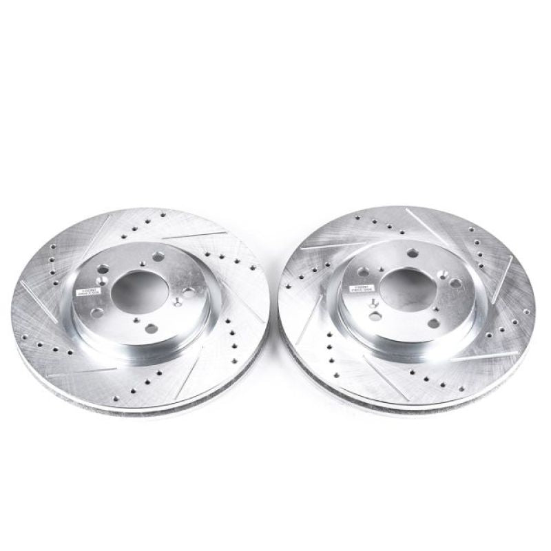 PSB Evolution Drill/Slot Rotor - Power Stop 09-14 Acura TL Front Evolution Drilled & Slotted Rotors - Pair