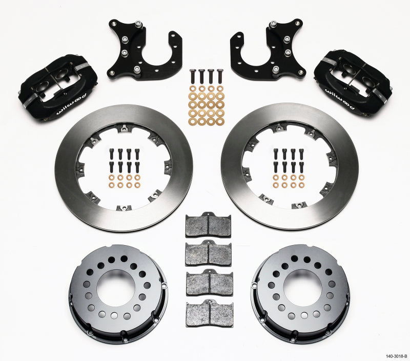 WIL Dynalite Brake Kit - Wilwood Forged Dynalite P/S Rear Kit Ford 8.8 w/2.5in Offset-5 Lug