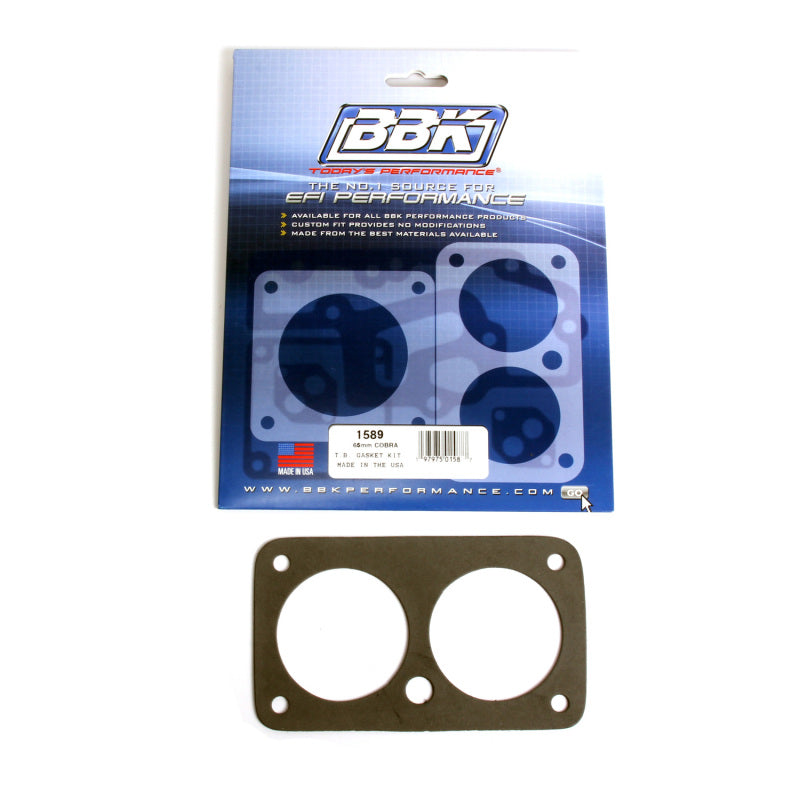 BBK Throttle Body Gasket Set - BBK 96-04 Ford Mustang 4.6 F150 Lightning Twin 65mm Throttle Body Gasket Kit