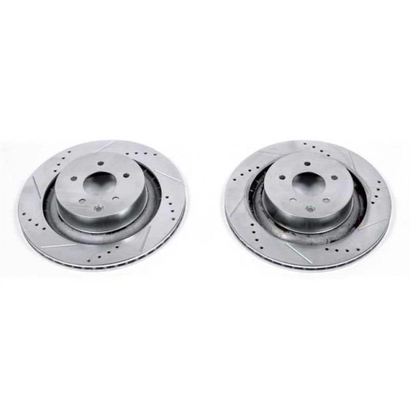 PSB Evolution Drill/Slot Rotor - Power Stop 08-13 Infiniti G37 Rear Evolution Drilled & Slotted Rotors - Pair
