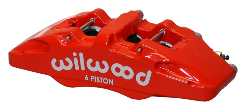 WIL Dynapro Caliper - Wilwood Caliper-Forged Dynapro 6 5.25in Mount-Red-L/H 1.38/1.00/1.00in Pistons .81in Disc