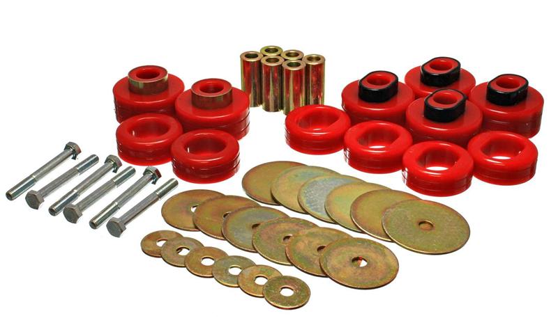 ES Subframe Bushings - Red - Energy Suspension Ford Rear Subframe Bushing Set - Red
