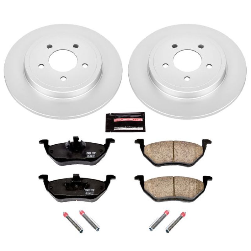 PSB Z17 Evolution Coated Kit - Power Stop 05-08 Ford Escape Rear Z17 Evolution Geomet Coated Brake Kit