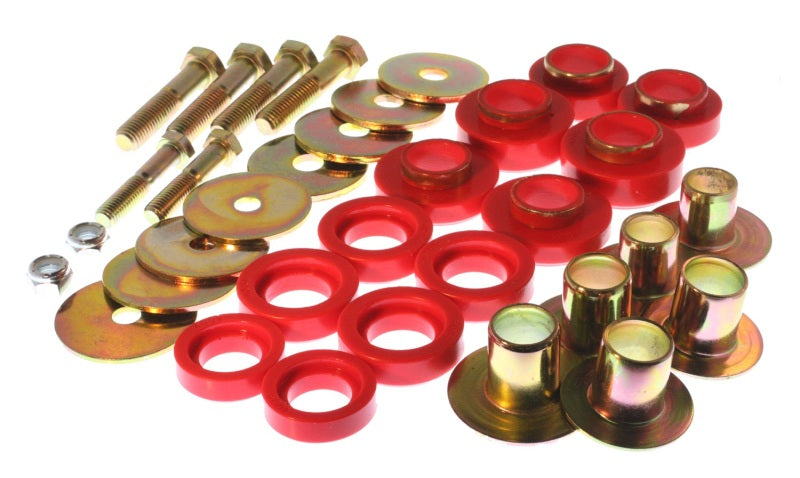 ES Body Mounts - Red - Energy Suspension 67-81 Camaro / 68-74 Nova/Chevy II / 67-75 Firebird/Trans AM Red Body(subframe) Mo