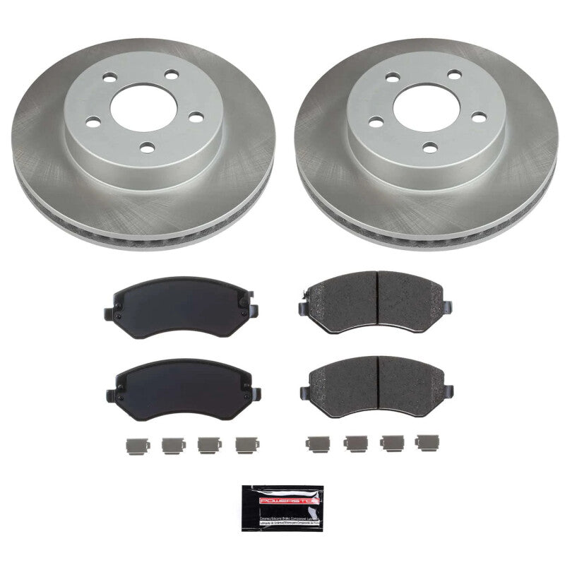 PSB Semi-Coated Rotor Kits - Power Stop 02-07 Jeep Liberty Front Semi-Coated Rotor Kit