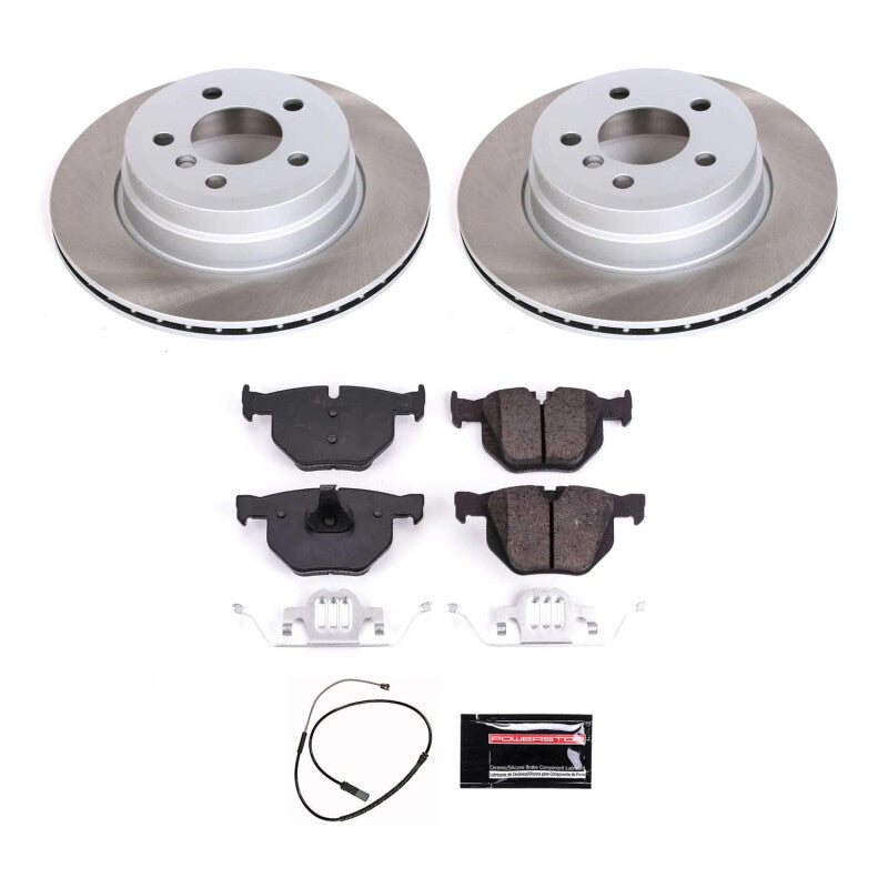 PSB Semi-Coated Rotor Kits - Power Stop 11-19 BMW X6 Rear Semi-Coated Rotor Kit