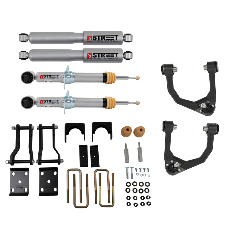 BT Lower Kit w SP Shocks - Belltech 19-21 Ford Ranger 4WD (All Cabs) Front And Rear Complete Kit w/ Street Performance Shocks