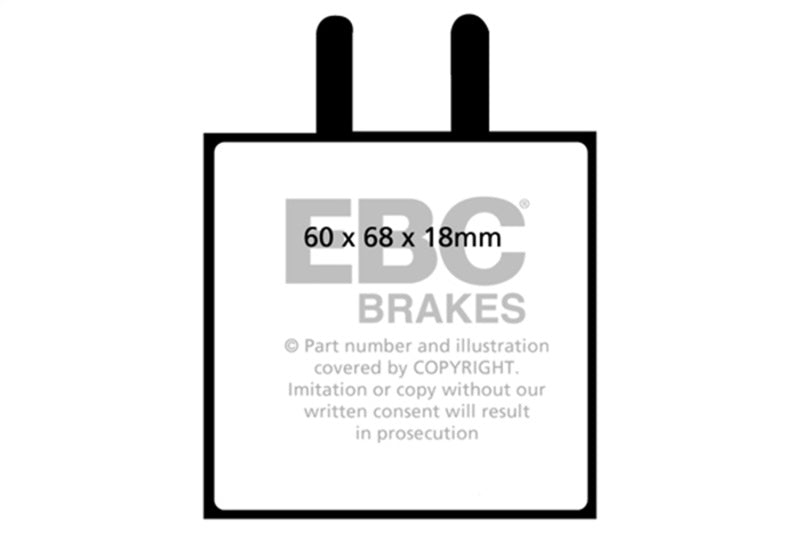 EBC Greenstuff Brake Pad Sets - EBC 59-65 Aston Martin DB4 3.7 Convertible Greenstuff Front Brake Pads
