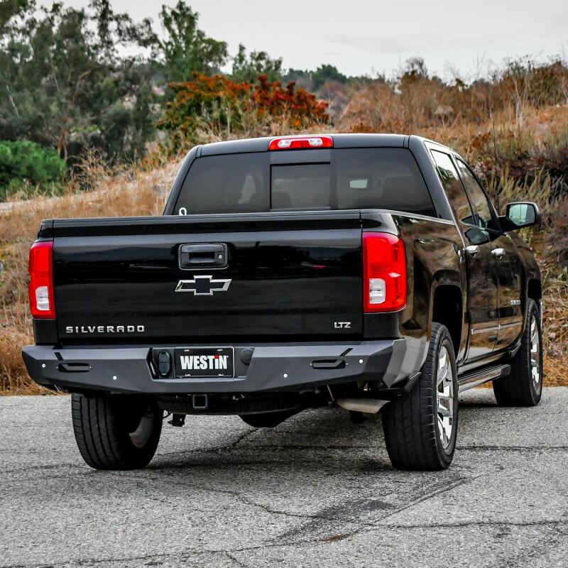 WES Pro-Series Bumpers - Westin 14-18 Chevy Silverado 1500 Pro-Series Rear Bumper - Textured Black
