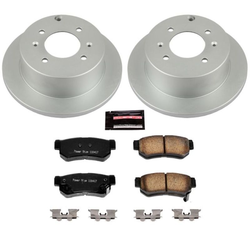 PSB Z17 Evolution Coated Kit - Power Stop 99-05 Hyundai Sonata Rear Z17 Evolution Geomet Coated Brake Kit