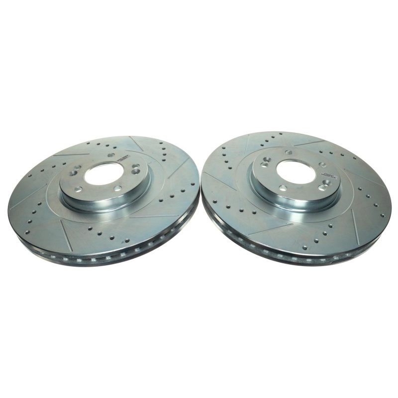 PSB Evolution Drill/Slot Rotor - Power Stop 20-22 Kia Telluride Front Drilled & Slotted Rotor (Pair)